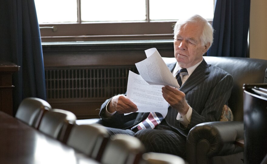 Sen. Thad Cochran, shown here in 2013, used seniority to steer billions of dollars to his home state of Mississippi.