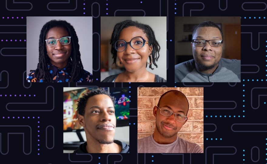 These developers (clockwise from top left) Geneva Heyward, Catt Small, Charles McGregor, Xalavier Nelson Jr. and Neil Jones discuss how they are putting their stamp on the industry.