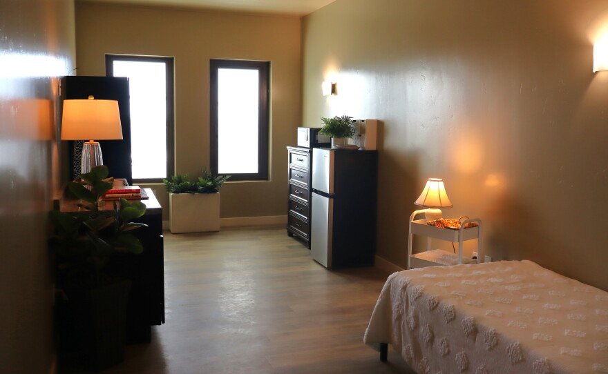 A room in Father Joe's Villages' new dorm-style apartment community, photographed on Monday, Sept. 21, 2026.