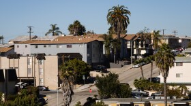 An aerial view of apartments in City Heights. Dec. 1, 2020.