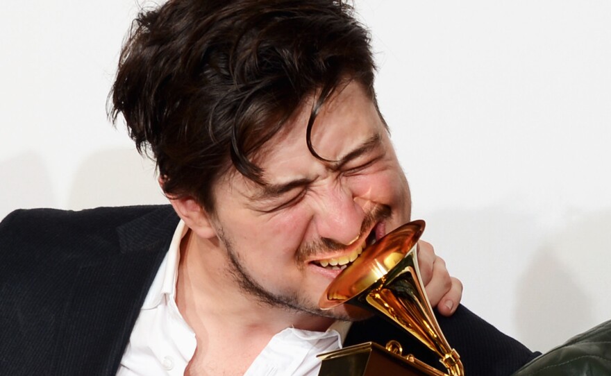 Marcus Mumford of Mumford & Sons, winner of Album of the Year at the 2013 Grammy Awards. To date, the band's winning album, <em>Babel</em>, has sold 1,737,000 copies, according to Nielsen Soundscan.