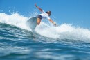 A surfer at the Super Girl Pro event in 2022. Oceanside, Calif.