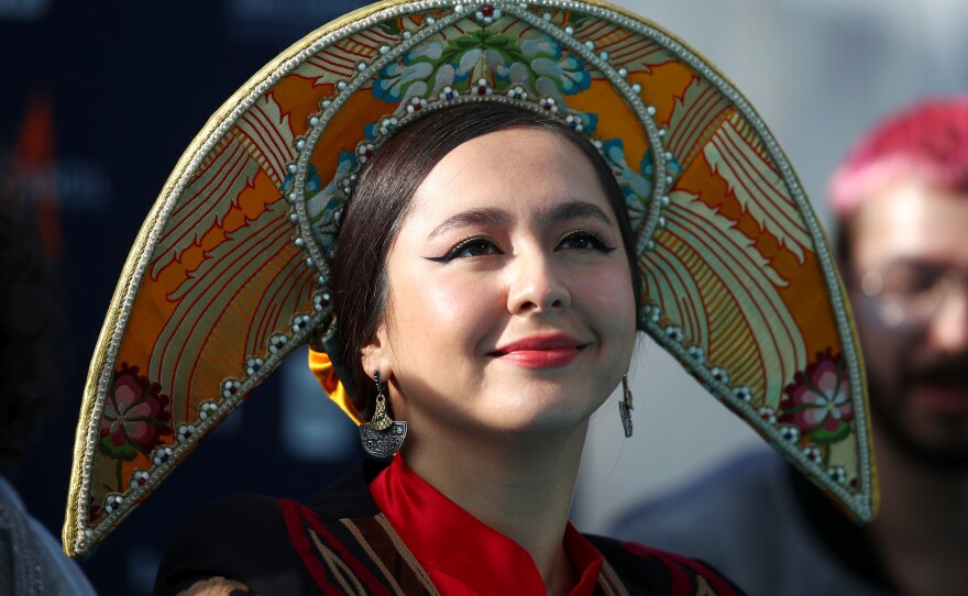 Singer-songwriter Manizha, photographed at Eurovision in Rotterdam on May 16, 2021. She faced a cyberbullying campaign in Russia after voicing opposition to the country's military operation in Ukraine.