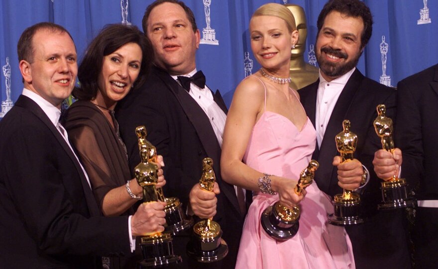 Producers and cast celebrate after winning best picture for