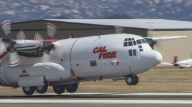 An undated photo of Cal Fire's C-130 taking off.