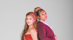Cailen Fu and Liisi La Fontaine play sisters in the world premiere musical, "Huzzah!" at the Old Globe Theatre. (2025)