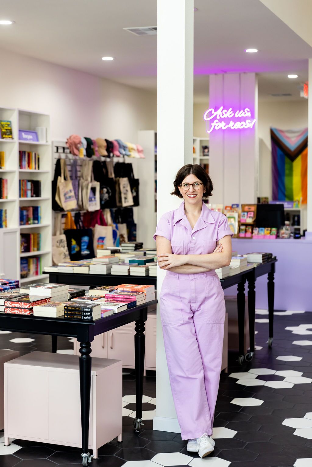 Becca Title poses for a portrait inside Meet Cute, the La Mesa romance bookstore she owns, in this undated photo. 