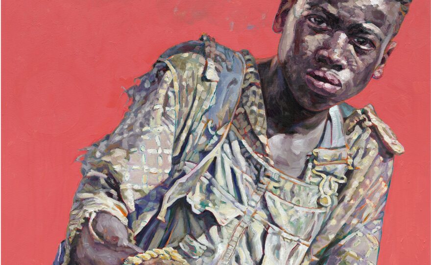 Hung Liu, <em>Plowboy,</em> 2020. Oil on canvas. Collection of Dr. Matthias Bolten and Mr. Matthias Bruecklmeier, courtesy Nancy Hoffman Gallery.