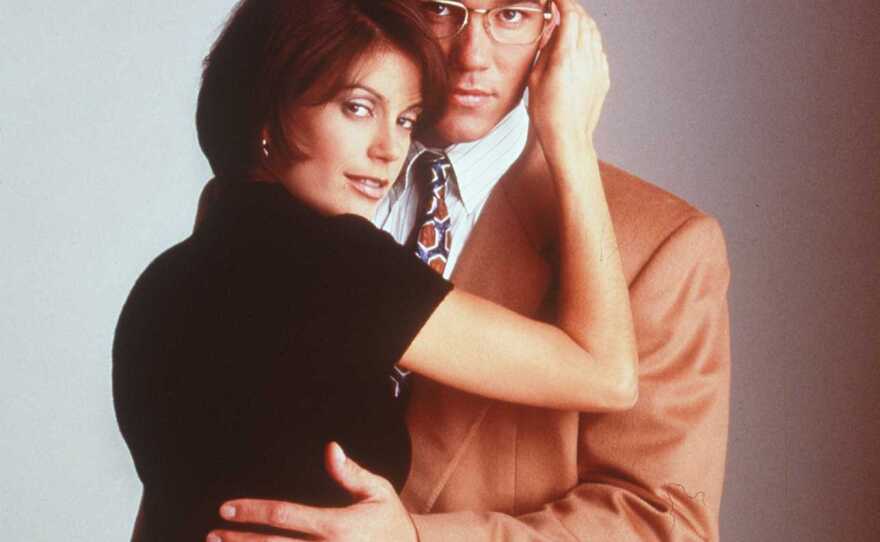 Dean Cain and Teri Hatcher in <em>Lois & Clark: The New Adventures of Superman.</em>