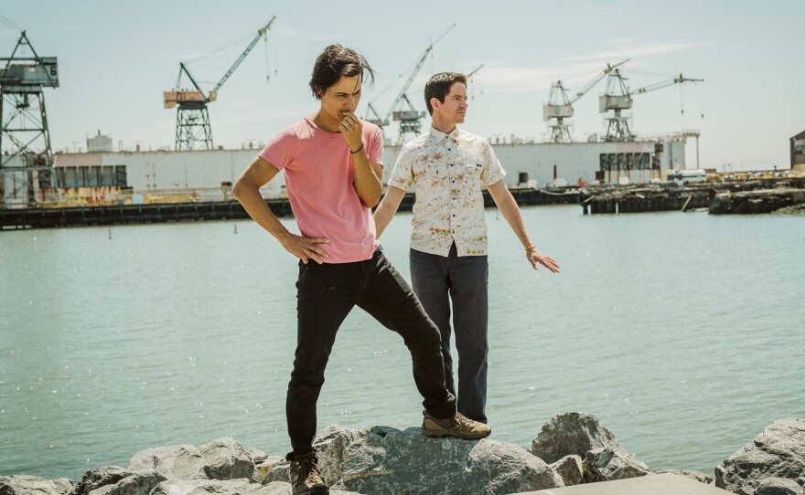 "It's easy for me to take for granted what he does," Logan Kroeber (right) says of his Dodos bandmate Meric Long. "He's so talented that I don't think about physical limitations. But he's been putting his fingers through the wringer for decades."