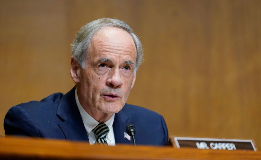 Sen. Tom Carper, D-Del., seen here during a May hearing on Capitol Hill, said in a statement that the withdrawal of U.S. troops "should have been carefully planned to prevent violence and instability."