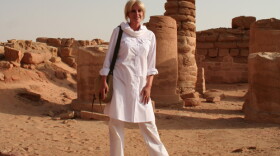 Promotional photo of British TV, film and stage actress Joanna Lumley ("Absolutely Fabulous," "The New Avengers") on the trip of a lifetime: exploring the longest river in the world, the Nile, from sea to source in "Joanna Lumley's Nile."