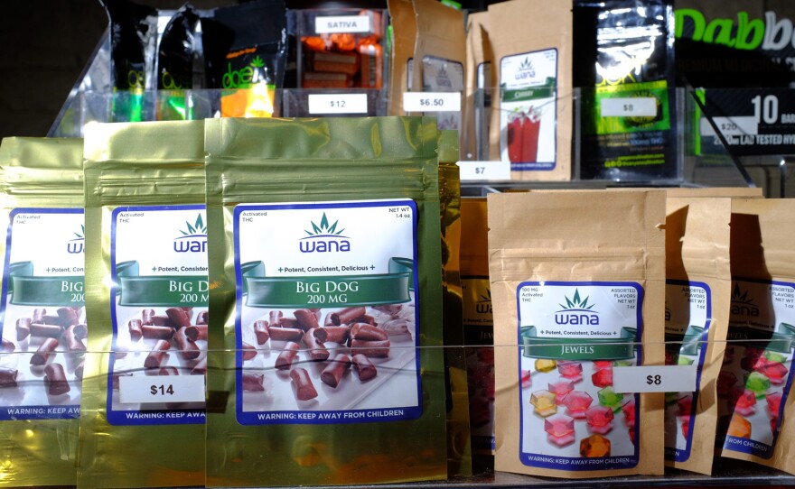 Edibles available at LoDo Wellness Center in Denver, Colo. LoDo Wellness Center is both a retail marijuana and medical marijuana dispensary and grow facility in downtown Denver.