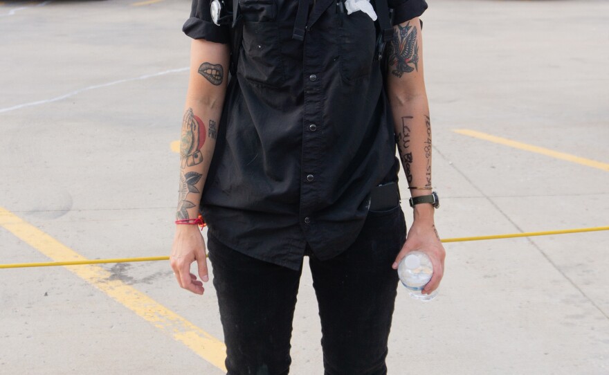 Aj Mossman, a Denver emergency medical technician who is studying to be a nurse, was shocked to be tear-gassed and struck in the back of the leg with a flash grenade while treating a protester in late May.