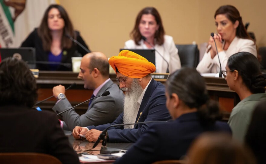 Supporters and opponents testify on a caste discrimination bill before the Assembly Judiciary Committee at the state Capitol in Sacramento on July 5, 2023.