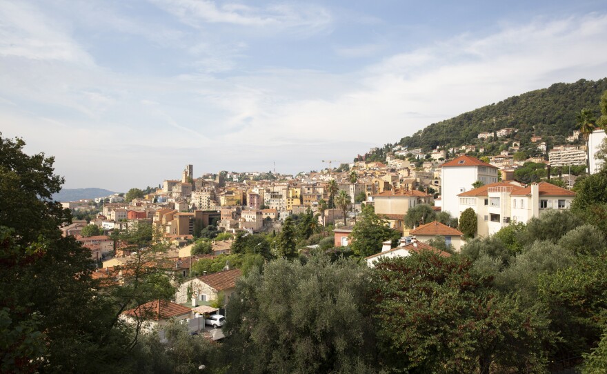 A view of Grasse, the perfume capital of the world, in the hills above Cannes in southern France.