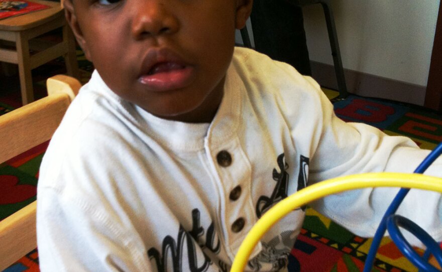At age 2, Wayne Mundaray is 36 1/4 inches tall -- and in the 90th percentile.