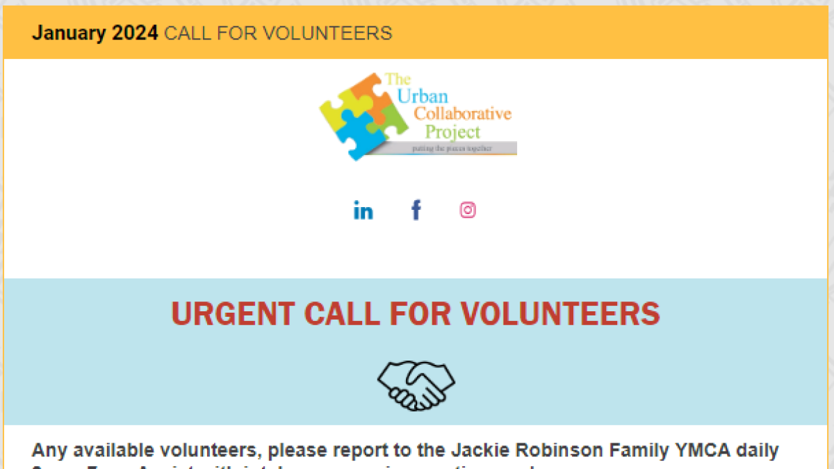 Urgent Call For Volunteers at Jackie Robinson Family YMCA - Vimarsana News