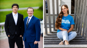 Miguel Muniz (left) and Martin Bertao are the incoming and outgoing presidents of the University of California Berkeley College Republicans. Mia Akins is a member of Students For Life, an anti-abortion rights group, at Florida International University in Miami.