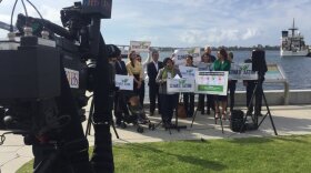 Climate Action Network unveils a report card on the progress local municipalities have made on climate action plans, Dec. 7, 2016.. 