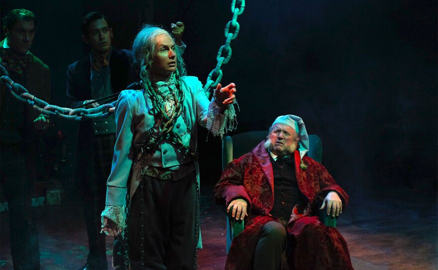 A prior production of "A Christmas Carol" at Cygnet Theater is shown in a 2019 photo.