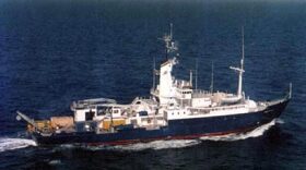 Scripps Institution of Oceanography's research vessel Melville.