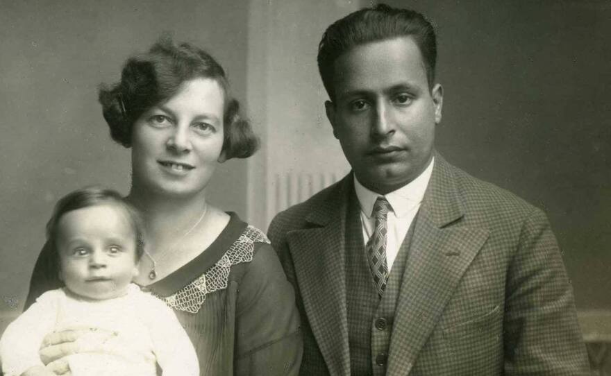John Fieldsend's mother, Trude, and father, Curt, with his older brother in Dresden, Germany, around 1928.