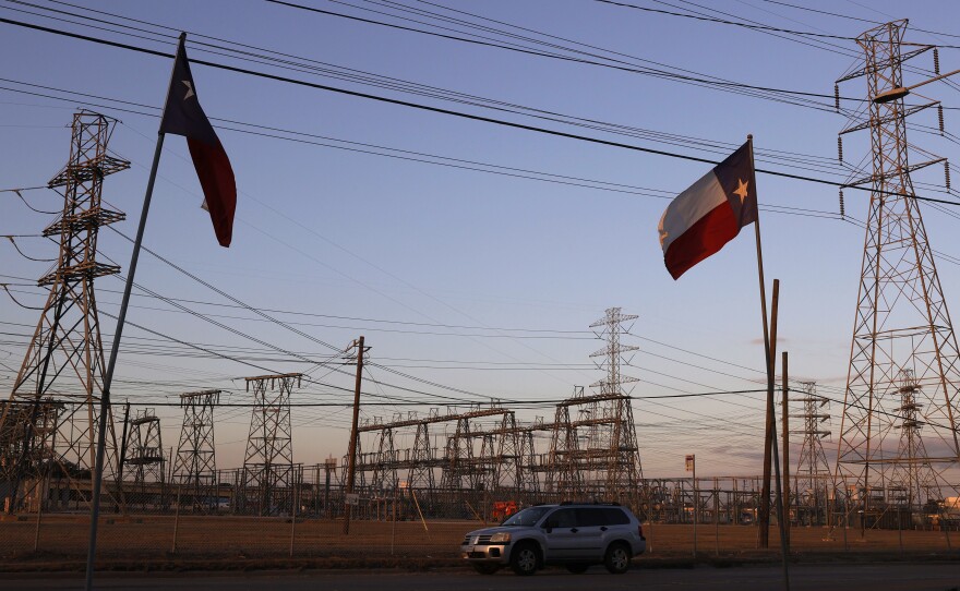 Cristian Pavon's family says negligence caused his death last week at age 11. Their home had been without power for two days as extreme cold hit Texas, a relative says. Here, an electrical substation is seen in Houston on Sunday.