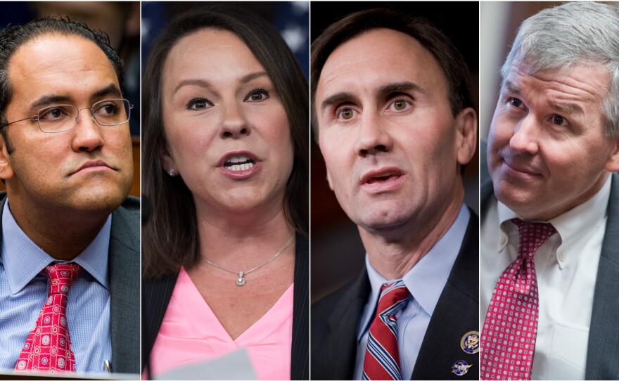 Ahead of the 2020 elections, 15 Republican House members have announced plans to retire, including (from left) Republican Reps. Will Hurd of Texas, Martha Roby of Alabama, Pete Olson of Texas and Rob Woodall of Georgia.