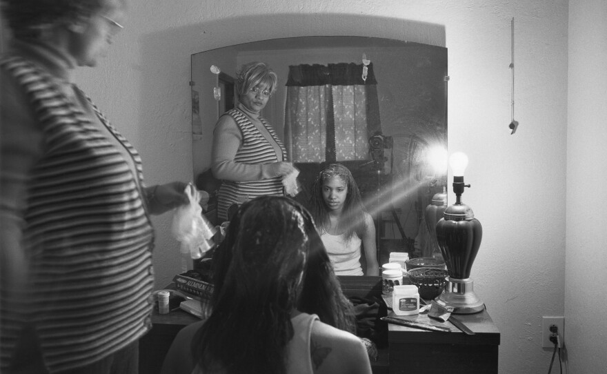 Mom Relaxing My Hair, 2005.