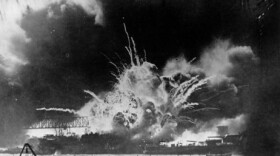 Dec. 7, 1941: The USS Shaw explodes during the Japanese attack on Pearl Harbor.