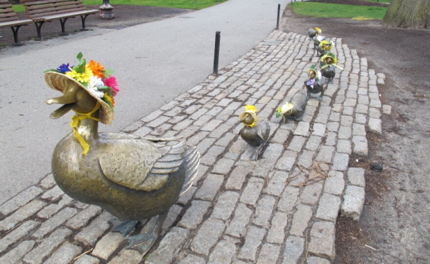 The Mallard family has been immortalized in bronze in Boston's Public Garden.