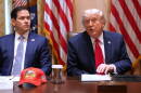 President Trump, next to Secretary of State Marco Rubio, speaks during a Cabinet meeting at the White House on Wednesday.
