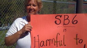 Judi Mulligan, a fourth-grade teacher at Sand Pine Elementary north of Tampa, says she's worried about the bill's effect on teacher morale.