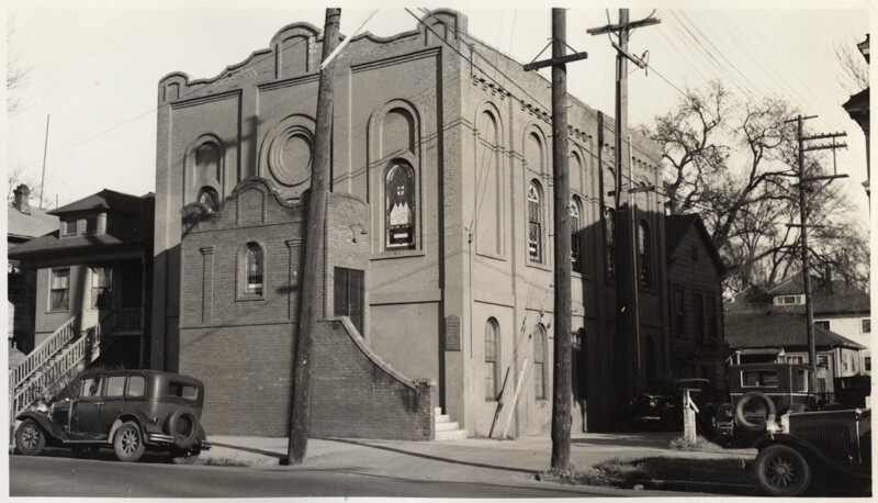 St. Andrews Methodist Episcopal Church at its original location, 715 7th St. in Sacramento in 1938.