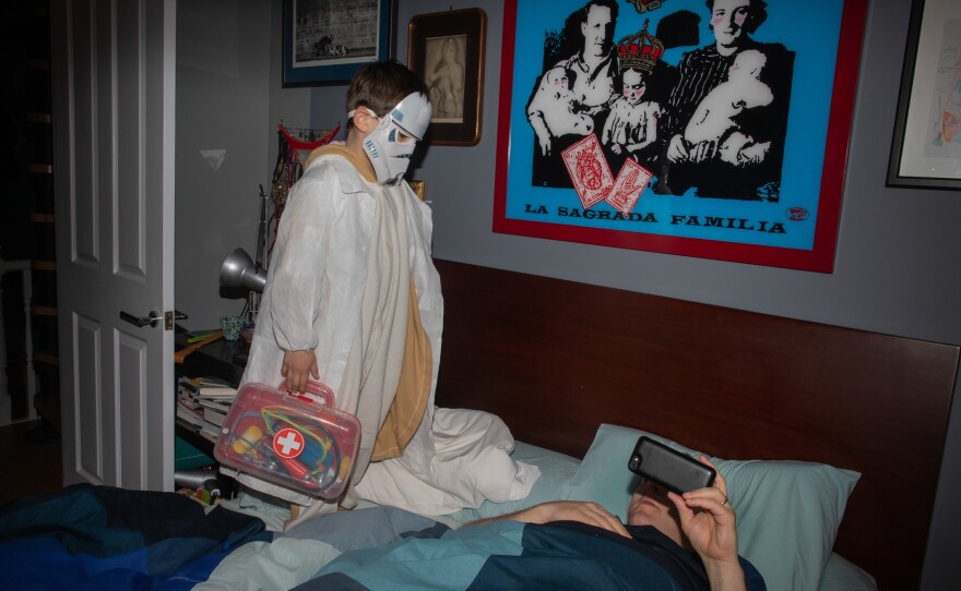 "Dr." Joe arrives to check his dad for signs of coronavirus.