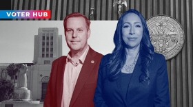 Chula Vista Mayor John McCann and Imperial Beach Mayor Paloma Aguirre are pictured in this photo illustration.