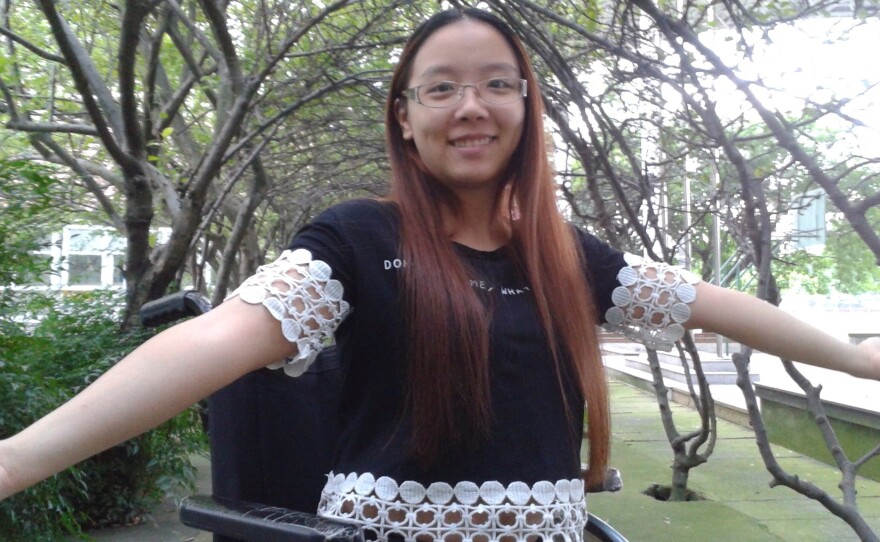 Huang Meihua, 18, lost both her legs above the knee in a devastating 2008 earthquake in southwest China. She's about to start her last year in high school, where she's learning English, taking the SATs and hoping to attend college in the U.S. or Canada.