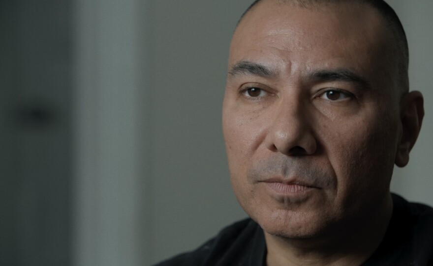 Hunger striker Michael Saavedra is seen here after surviving over fifteen years in solitary confinement.