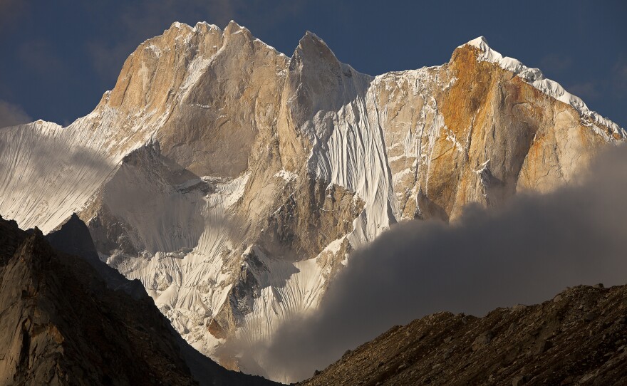 The peak of Meru has eluded some of the greatest climbers in the world. The Shark's Fin -- a sheer wall of granite -- is the central pillar in the formation.