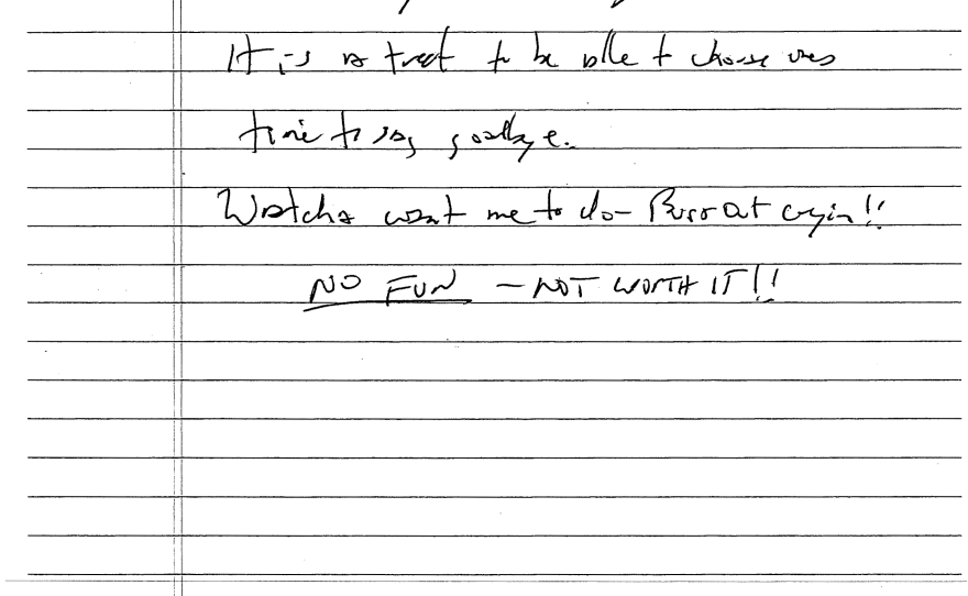 A judge has unsealed a note purportedly written by Jeffrey Epstein in prison after a suspected suicide attempt in July 2019, a month before he was found dead in his cell.
