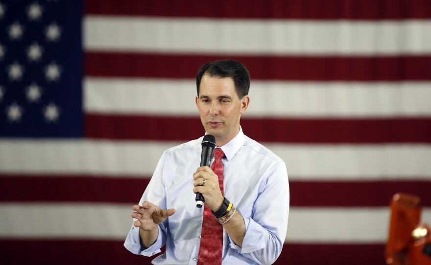 Republican presidential candidate Scott Walker at a town hall in Las Vegas last week.