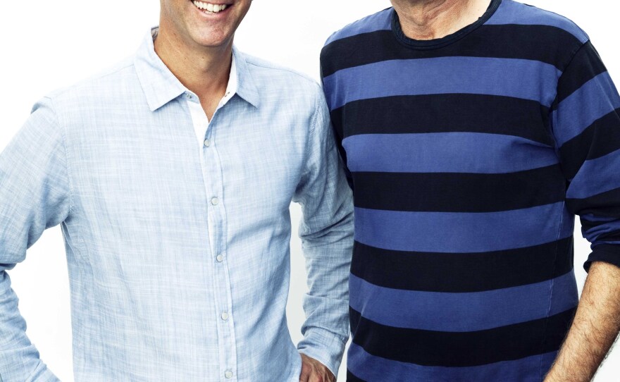 Former New York Times food writer Mark Bittman (right) with Andy Levitt, the founder and CEO of The Purple Carrot.