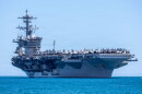 Aircraft carrier USS Theodore Roosevelt returns to Joint Base Pearl Harbor-Hickam during Exercise Rim of the Pacific 2026, July 28, 2026.