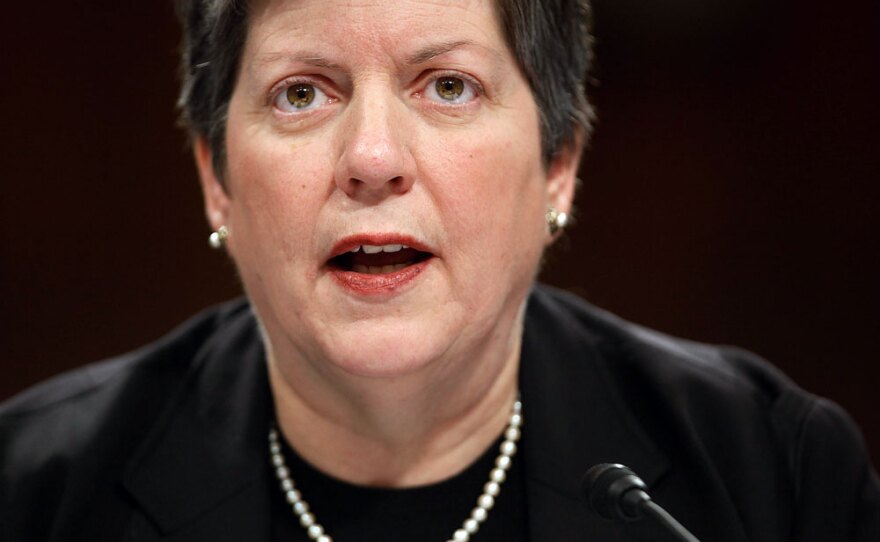 Homeland Security Secretary Janet Napolitano, shown Dec. 9, told CNN on Sunday that the security screening system had worked and that the suspect in the Christmas Day bomb incident "was stopped before any damage could be done."