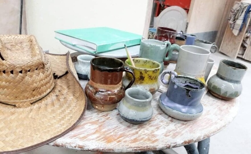 Cups made by former San Diego State University art student Christian Limon, September 2019.