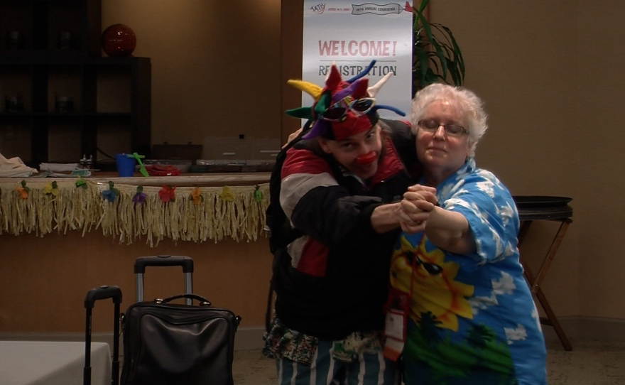 Visitors at the Association for Applied and Therapeutic Humor’s annual conference.