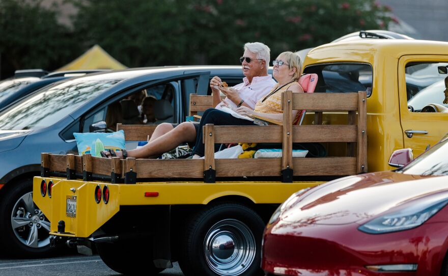 People attending the Rockin' Retro Drive-In Show on Saturday, Aug. 15 at Westfield North COunty.