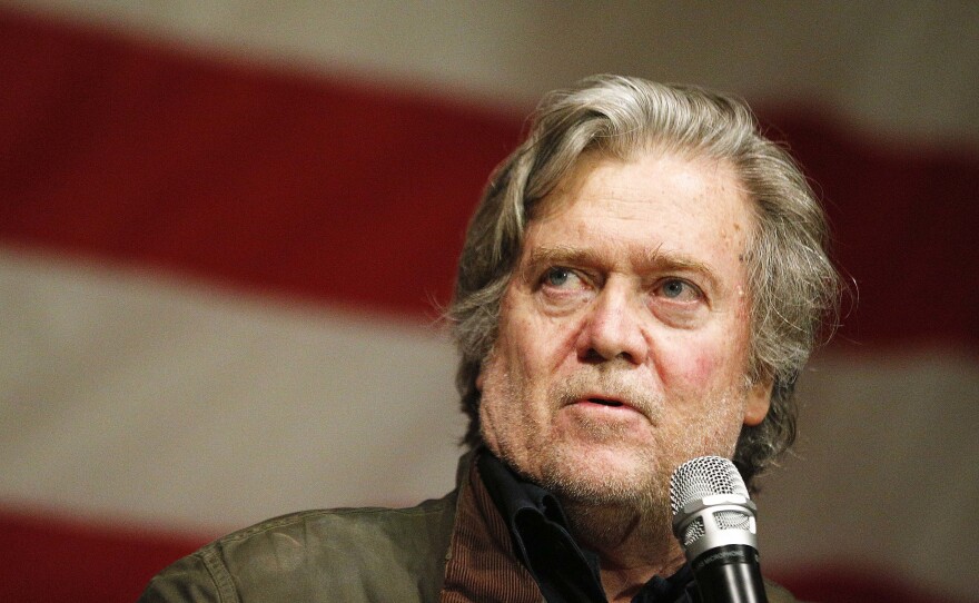 An author described former White House strategist Steve Bannon as "upset" about "the power of this rising women's movement.<em>"</em>
