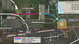 The planned Otay Mesa II Port of Entry would charge users a toll depending on the traffic at nearby border crossings.
